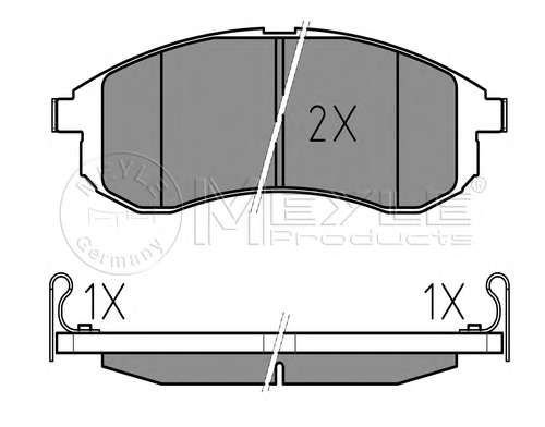 Комплект тормозных колодок, дисковый тормоз