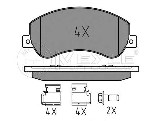 Комплект тормозных колодок, дисковый тормоз