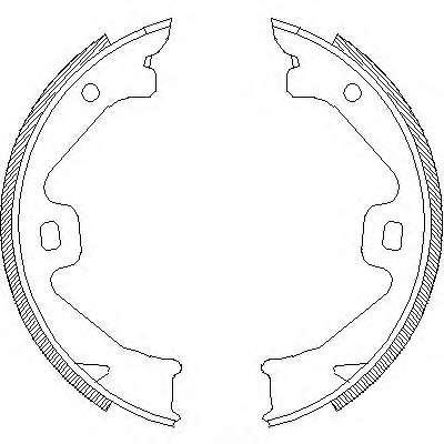 Комплект тормозных колодок, стояночная тормозная система