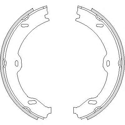 Комплект тормозных колодок, стояночная тормозная система