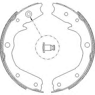 Комплект тормозных колодок, стояночная тормозная система