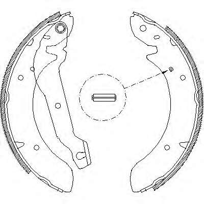 REMSA FORD Щоки гальмівні 228X45 TAUNUS 79-, SONATA 3.0 BENDIX