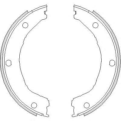 Комплект тормозных колодок, стояночная тормозная система