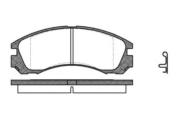 REMSA MITSUBISHI гальмівні колодки передн з пружиною .Pajero 90-,L200/400, Galant , Lancer