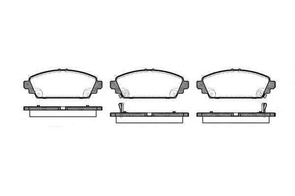REMSA HONDA гальмівні колодки передн.Accord 1.6 98-,Civic 1.7CTDi/2.0 01-