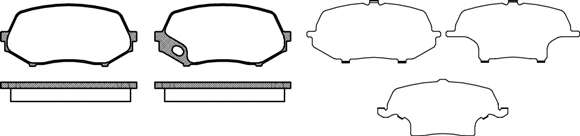 Комплект тормозных колодок, дисковый тормоз