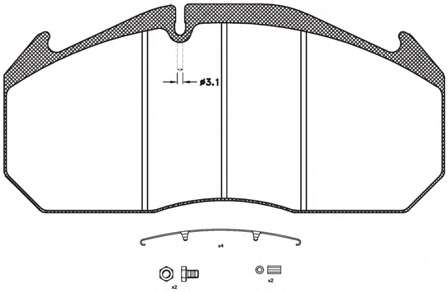 Комплект тормозных колодок, дисковый тормоз