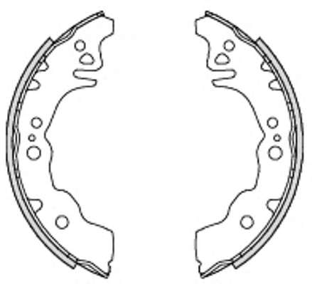 REMSA SUBARU  Колодки гальмівні барабанні  задн. JUSTY IV 1.0 (M300) 07-, DAIHATSU MATERIA (M4_) 1.5 ECO 4WD 06-