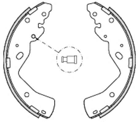 REMSA FORD Гальмівні колодки барабанні RANGER 2.5 D 99-02, MAZDA B-SERIE 2.5 D 99-06, NISSAN NP300 NAVARA 2.5 dCi 4x4 14-