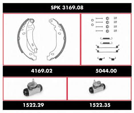 Комплект тормозов, барабанный тормозной механизм