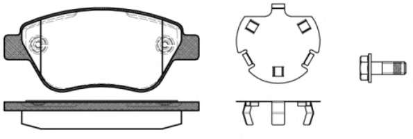 REMSA гальмівна колодка передн. Fiat Doblo 1.3JTD 1.9JTD 1.4i 05-