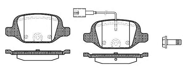 REMSA FIAT К-кт гальм. колодок 500 (312_) 0.9 (312AXM1B) 13-, ABARTH