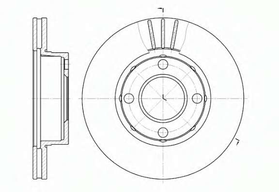REMSA AUDI диск гальмівний передній 80 1.8-2.3E 91-92