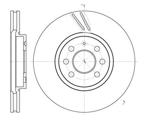 REMSA гальмівний диск передній (вентил.) (280*25) OPEL Astra H 04-.