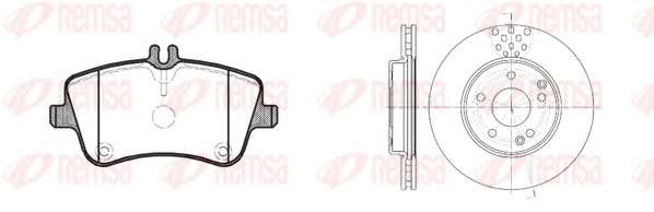 REMSA DB К-кт гальм. колодки 0768.00 + диски 6751.10 C-CLASS (W203) C 180 (203.035) 00-02