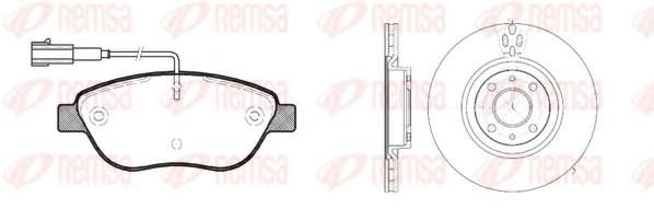 REMSA FIAT К-кт гальмівні колодки 0859.01 + диски 6316.11 передн.Doblo 15-