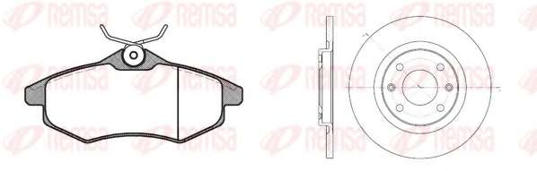 REMSA CITROEN К-кт гальмів.колодки 0881.00 + диски 6536.00 передн.C2,3 02-