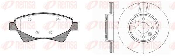 REMSA RENAULT К-кт гальм. колодки 0976.20 + диски 6583.10 Megane II, Kangoo 02-