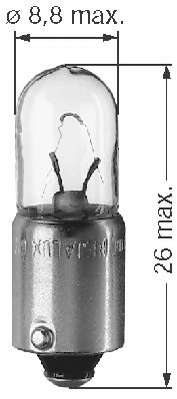 Лампа накаливания, фонарь освещения номерного знака; Лампа накаливания, стояночные огни / габаритные фонари