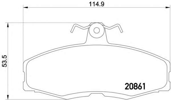 Комплект тормозных колодок, дисковый тормоз