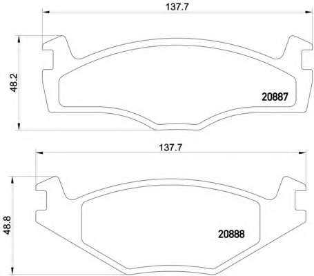Комплект тормозных колодок, дисковый тормоз