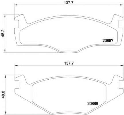 Комплект тормозных колодок, дисковый тормоз