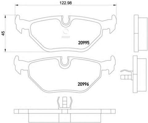 Комплект тормозных колодок, дисковый тормоз