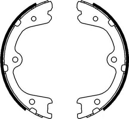 Комплект тормозных колодок, стояночная тормозная система