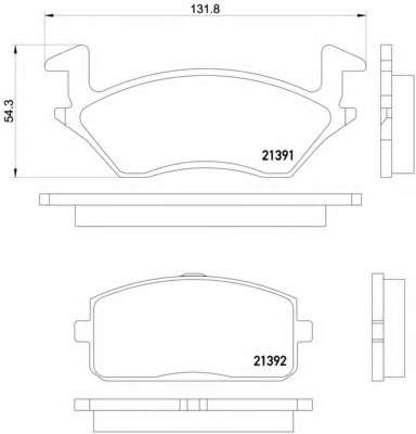 Комплект тормозных колодок, дисковый тормоз