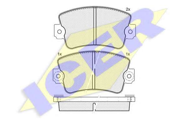 Комплект тормозных колодок, дисковый тормоз