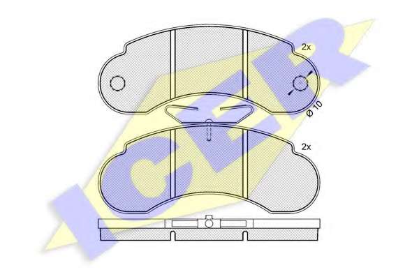 Комплект тормозных колодок, дисковый тормоз