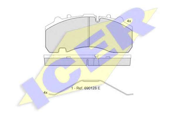 Комплект тормозных колодок, дисковый тормоз