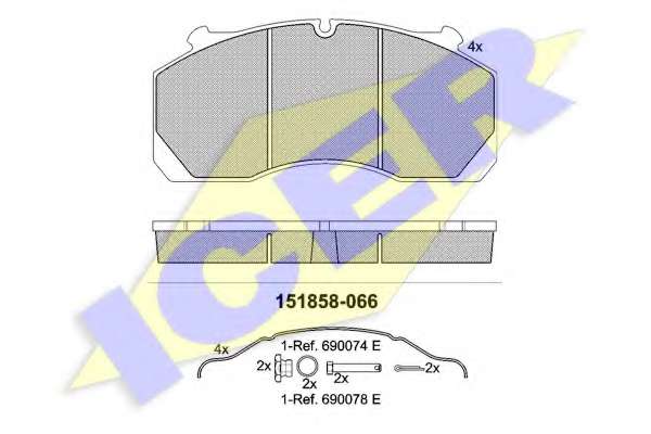 Комплект тормозных колодок, дисковый тормоз