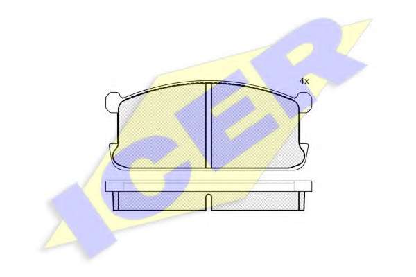 Комплект тормозных колодок, дисковый тормоз
