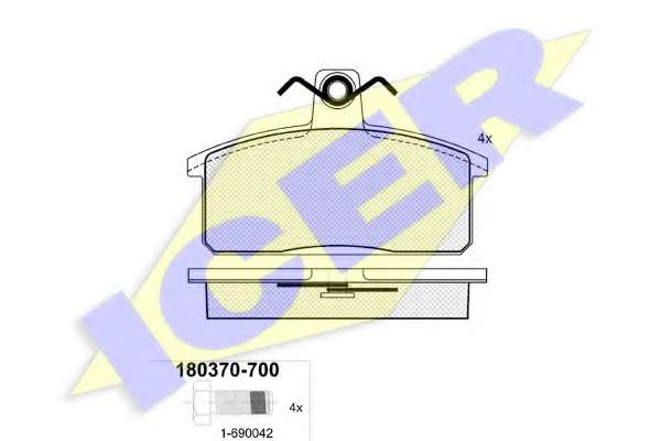 Комплект тормозных колодок, дисковый тормоз