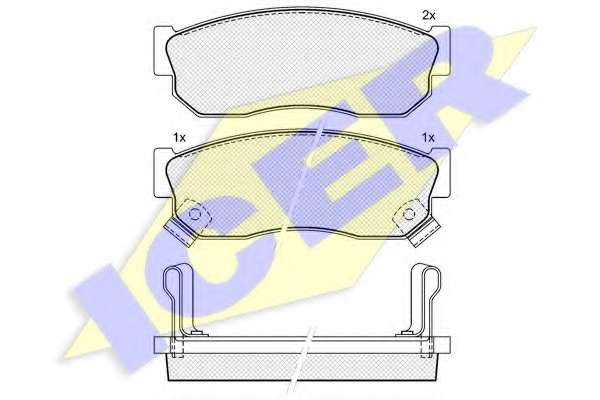 Комплект тормозных колодок, дисковый тормоз