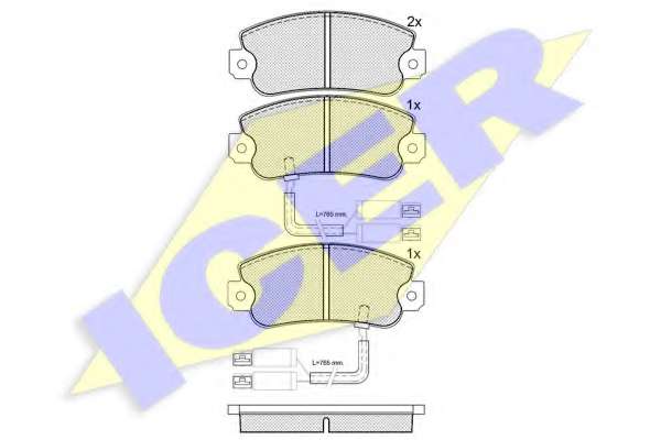 Комплект тормозных колодок, дисковый тормоз