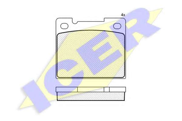 Комплект тормозных колодок, дисковый тормоз