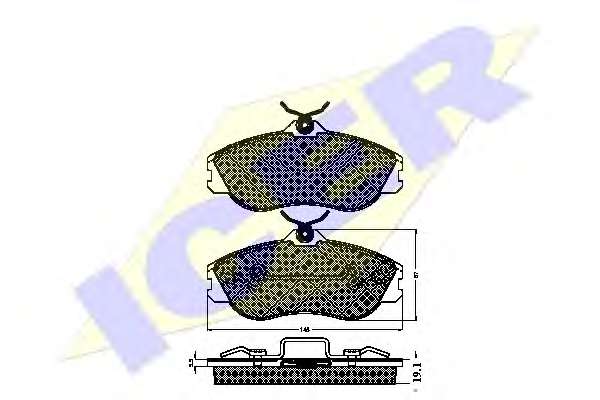 Комплект тормозных колодок, дисковый тормоз