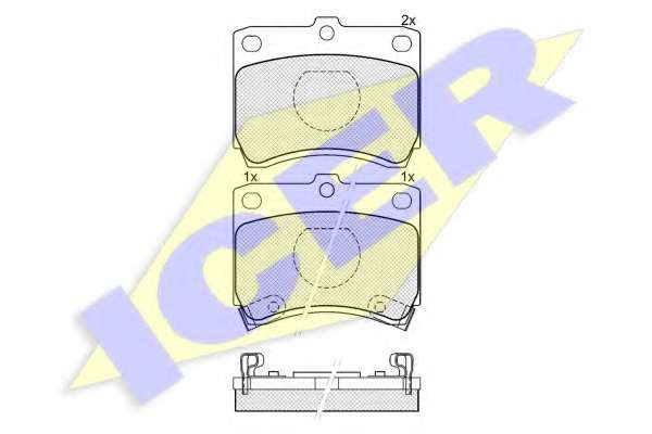 Комплект тормозных колодок, дисковый тормоз