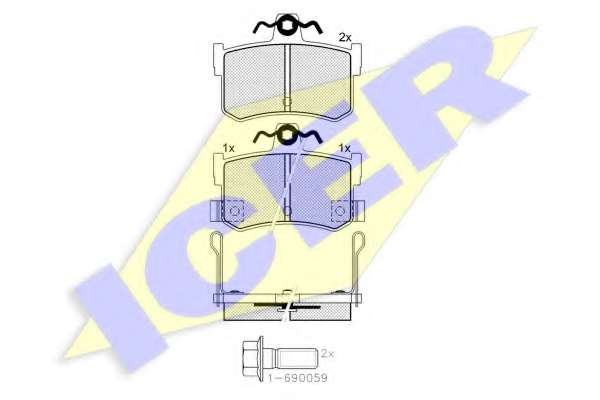 Комплект тормозных колодок, дисковый тормоз