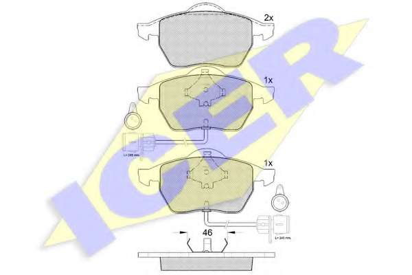 Комплект тормозных колодок, дисковый тормоз