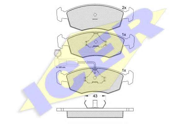 Комплект тормозных колодок, дисковый тормоз
