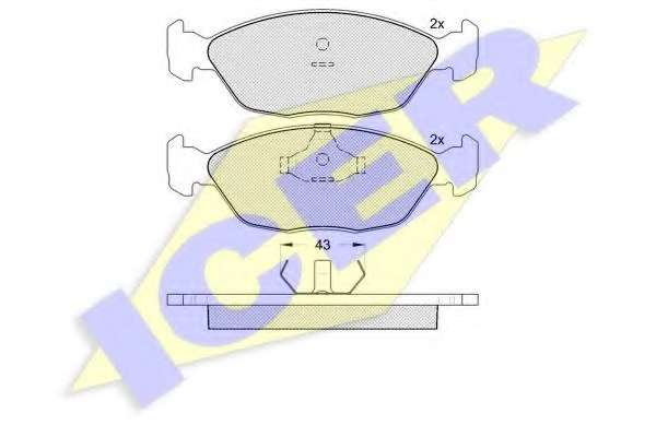 Комплект тормозных колодок, дисковый тормоз