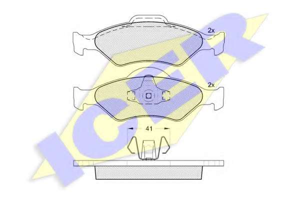 Комплект тормозных колодок, дисковый тормоз