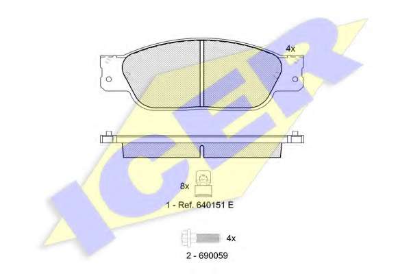 Комплект тормозных колодок, дисковый тормоз