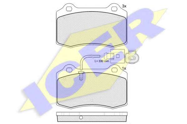 Комплект тормозных колодок, дисковый тормоз