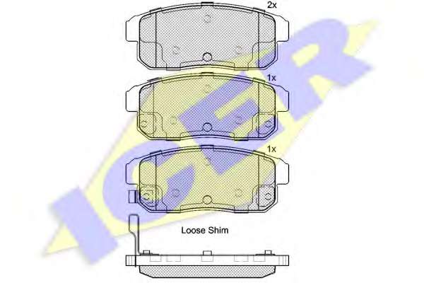 Комплект тормозных колодок, дисковый тормоз
