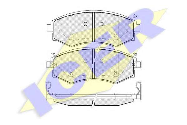 Комплект тормозных колодок, дисковый тормоз