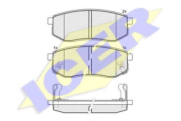 Комплект тормозных колодок, дисковый тормоз